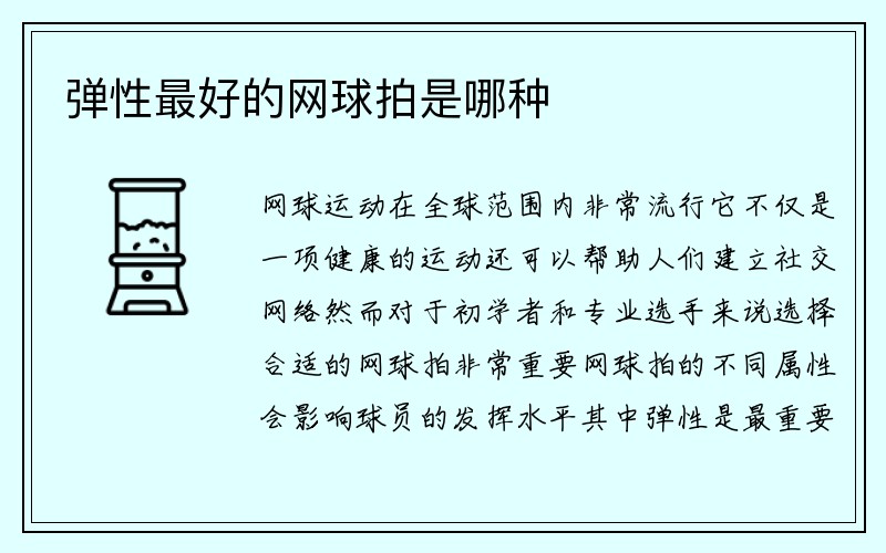 弹性最好的网球拍是哪种